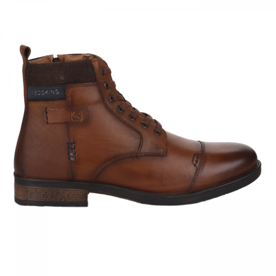 support Trademark pay off Bottines Redskins marron cognac homme - SPICY - 78919
