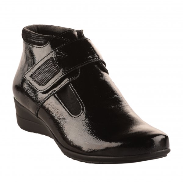 Chaussures de confort femme - ARTIKA - Noir verni