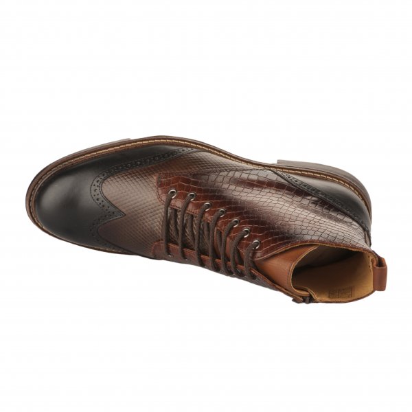 Bottines homme - FIRST COLLECTIVE - Marron fonce