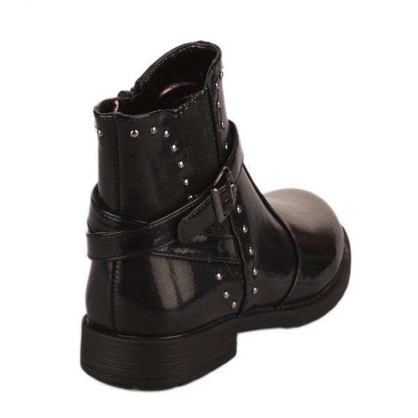 Boots fille - ASSO - Noir verni