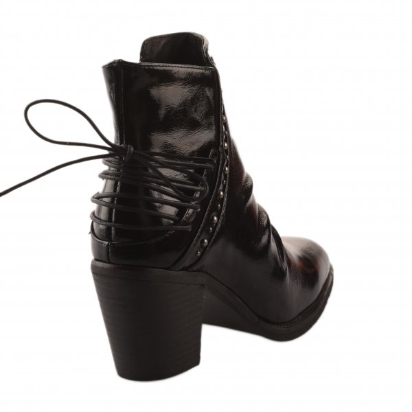 Boots femme - REGARD - Noir verni