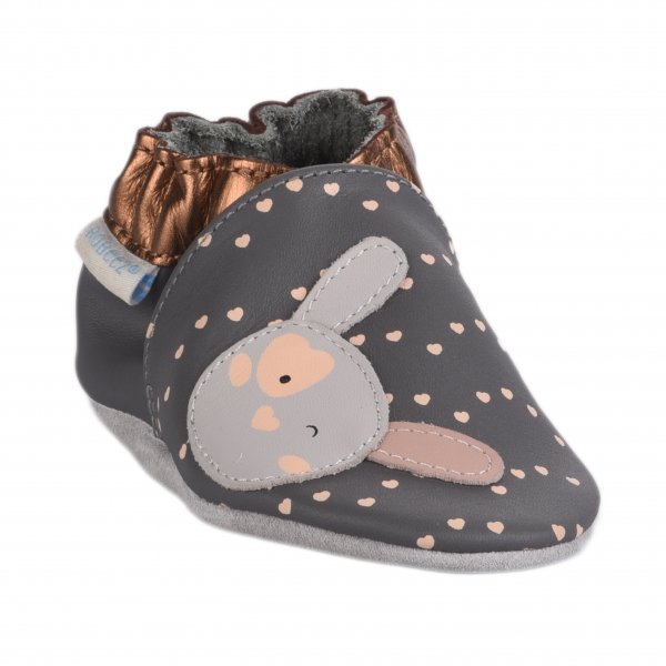 Chaussons fille - ROBEEZ - Gris fonce