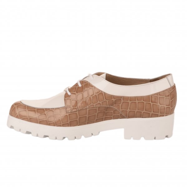 Chaussures à lacets femme - ROSEWOOD - Taupe vernis