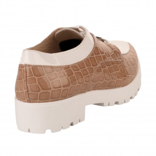 Chaussures à lacets femme - ROSEWOOD - Taupe vernis
