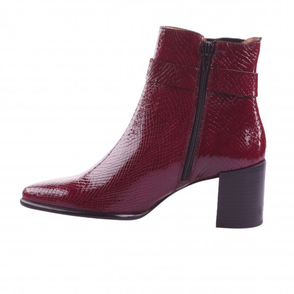 Boots femme - MAJORELLE - Rouge bordeaux verni