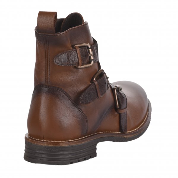 Boots homme - FIRST COLLECTIVE - Marron fonce