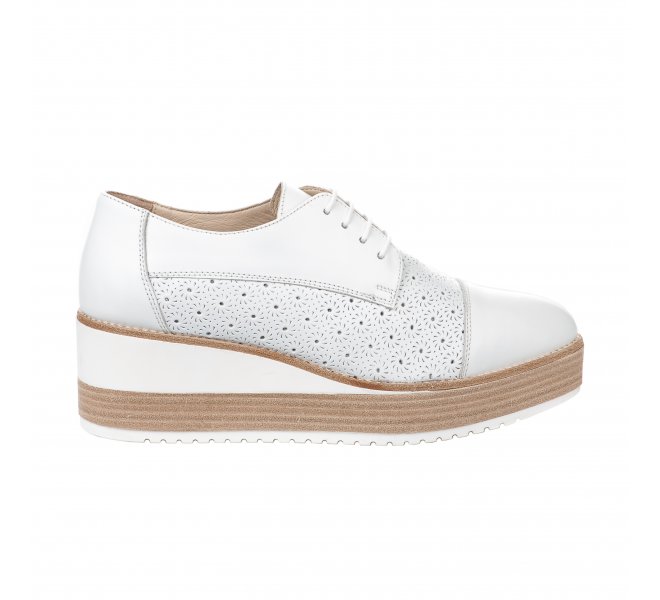 Chaussures à lacets femme - MIGLIO - Blanc