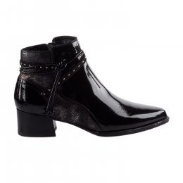 Boots femme - FUGITIVE - Noir verni